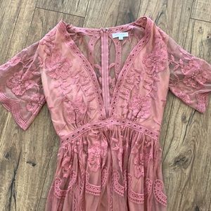 Mauve/rose Honeypunch romper